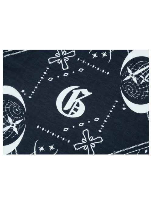 Gothic pattern bandana scarf