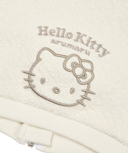 HELLO KITTY X ARUMARU CROPPED HOODIE ZIP JACKET SET_IVORY
