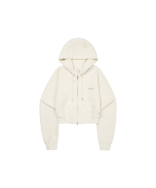HELLO KITTY X ARUMARU CROPPED HOODIE ZIP JACKET SET_IVORY