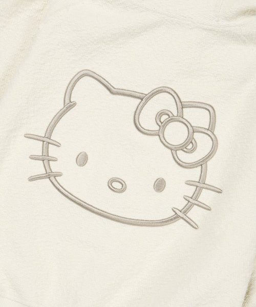 HELLO KITTY X ARUMARU CROPPED HOODIE ZIP JACKET SET_IVORY