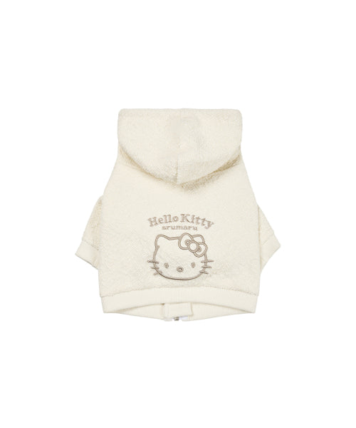 HELLO KITTY X ARUMARU CROPPED HOODIE ZIP JACKET SET_IVORY