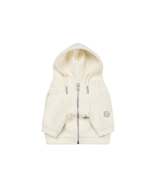 HELLO KITTY X ARUMARU CROPPED HOODIE ZIP JACKET SET_IVORY