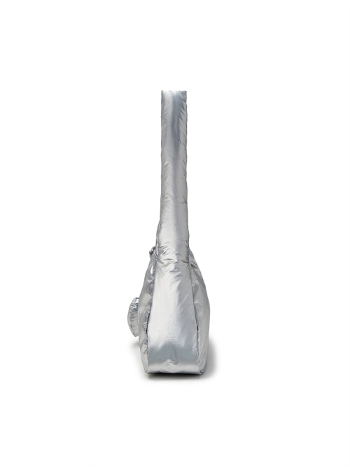 Basic Sportive Stitch Hobo Bag NY (Silver)