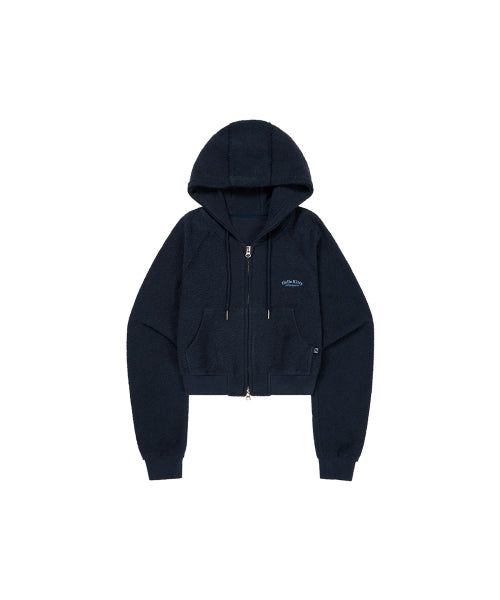 HELLO KITTY X ARUMARU CROPPED HOODIE ZIP JACKET SET_NAVY
