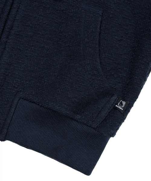 HELLO KITTY X ARUMARU CROPPED HOODIE ZIP JACKET SET_NAVY