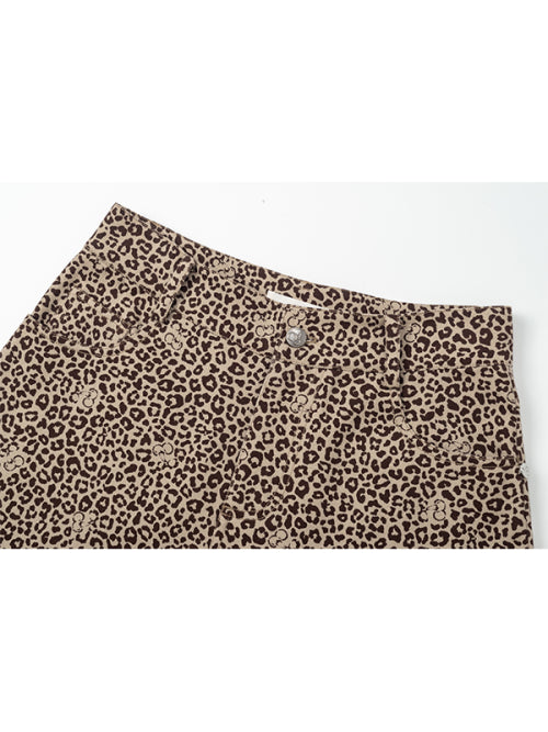 All-over leopard pants [Brown]