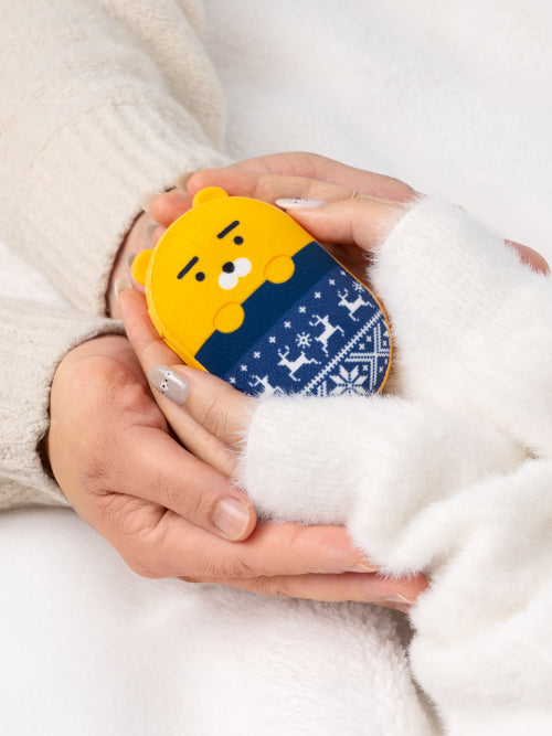 Kakao Friends Blanket Caps Double-Sided Heat Hand warmer Auxiliary Battery 5000 mAh Pebble Mini Hand warmer