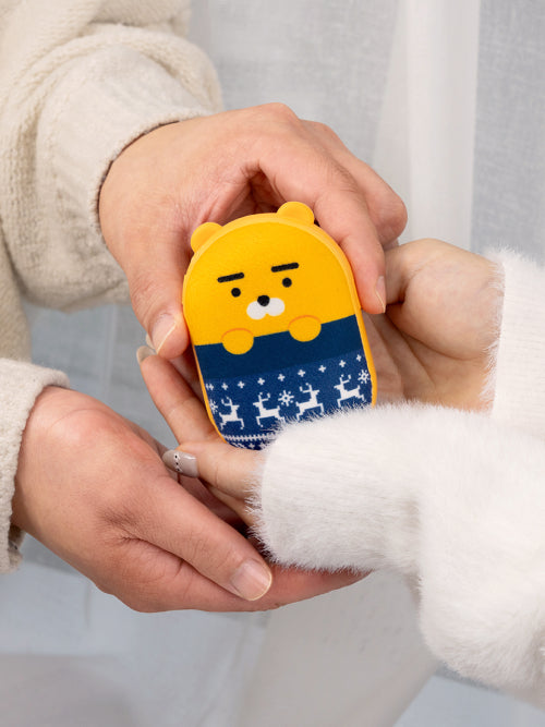 Kakao Friends Blanket Caps Double-Sided Heat Hand warmer Auxiliary Battery 5000 mAh Pebble Mini Hand warmer