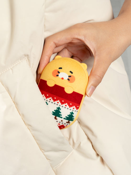 Kakao Friends Blanket Caps Double-Sided Heat Hand warmer Auxiliary Battery 5000 mAh Pebble Mini Hand warmer