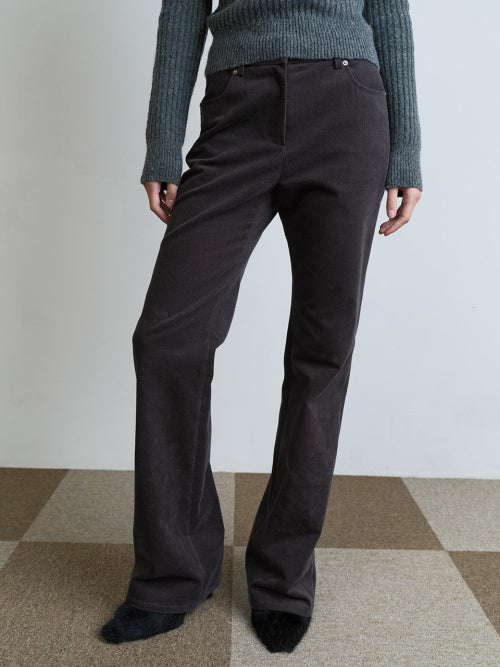 Twill Cotton Bootcut Pants VW5WL532_2color