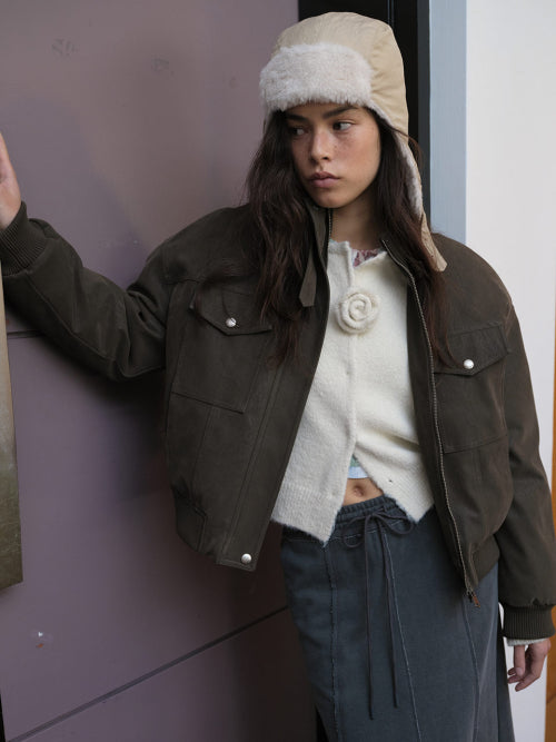 Soft Touch Blouson Down Jumper VD5WM412_2color