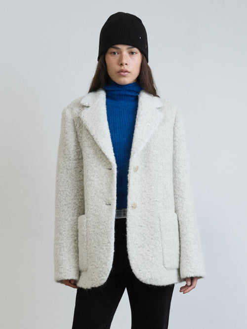 Soft Boucle Jacket in Ivory VW5WJ240-03
