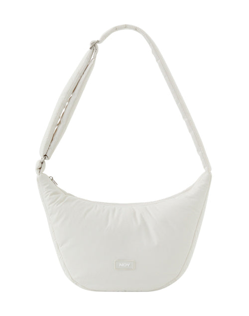 padded hobo cross bag cream