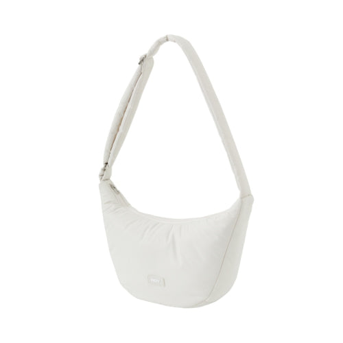 padded hobo cross bag cream