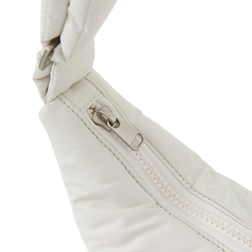 padded hobo cross bag cream