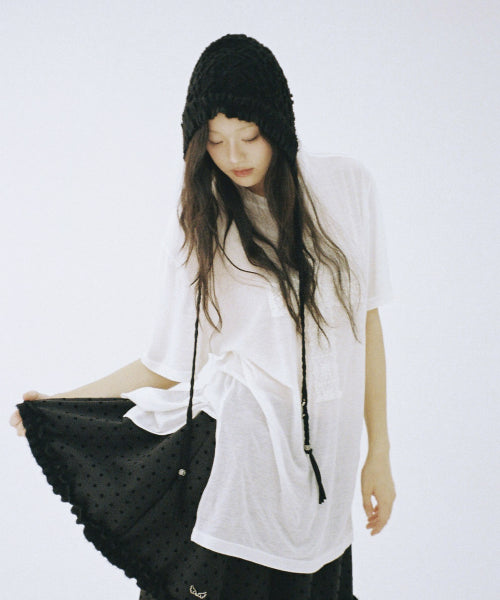 Heart Crocher Bonnet - BLACK