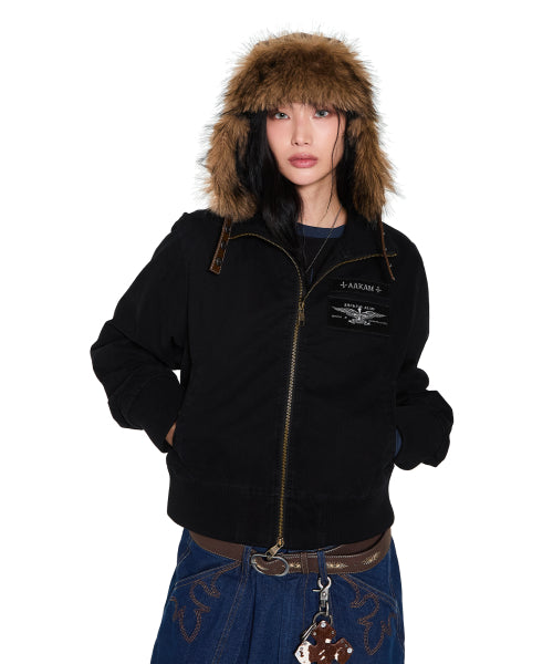 Biker Leather Earflap Hat (Brown)
