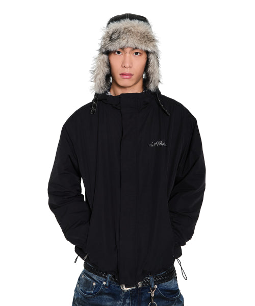 Biker Leather Earflap Hat (Black)