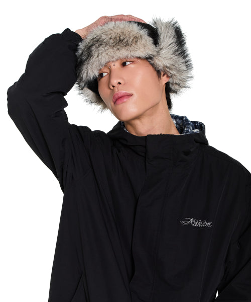 Biker Leather Earflap Hat (Black)