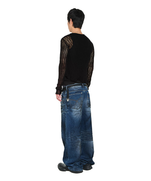 See-Through Knitted Long Sleeve (Black)