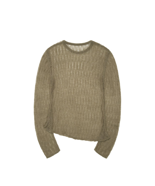 See-Through Knitted Long Sleeve (Beige)