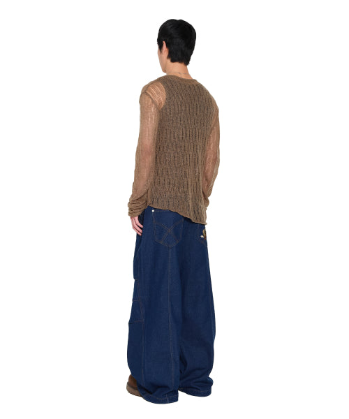 See-Through Knitted Long Sleeve (Beige)