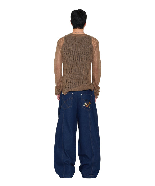 See-Through Knitted Long Sleeve (Beige)