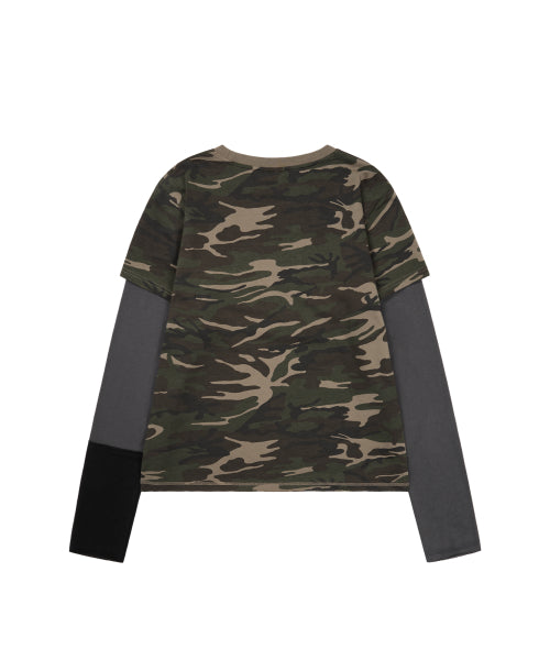 Camouflage layered Long Sleeve (Khaki)