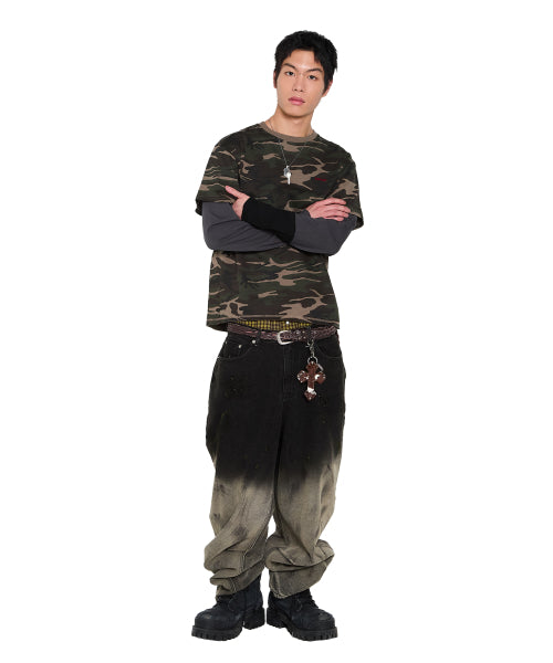 Camouflage layered Long Sleeve (Khaki)