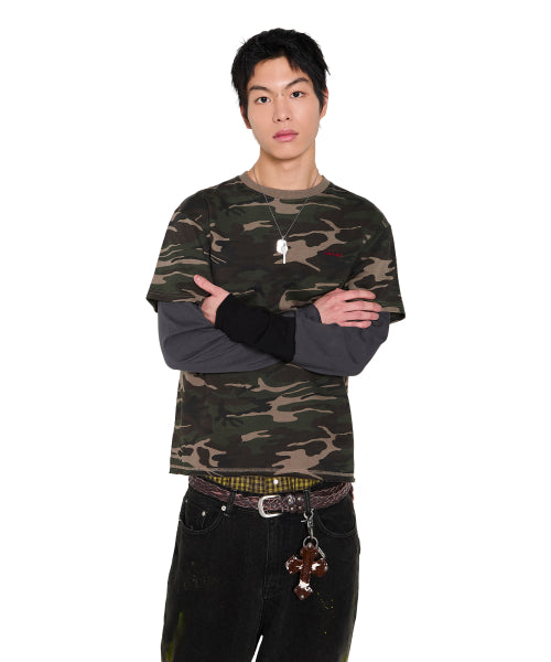 Camouflage layered Long Sleeve (Khaki)