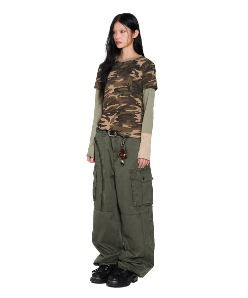 Camouflage layered Long Sleeve (Brown)