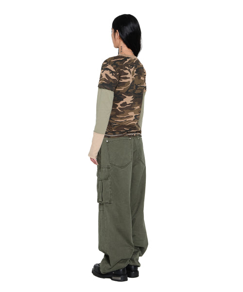 Camouflage layered Long Sleeve (Brown)
