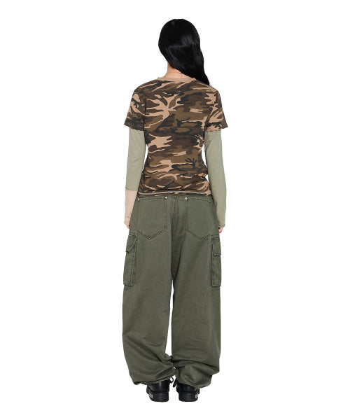 Camouflage layered Long Sleeve (Brown)