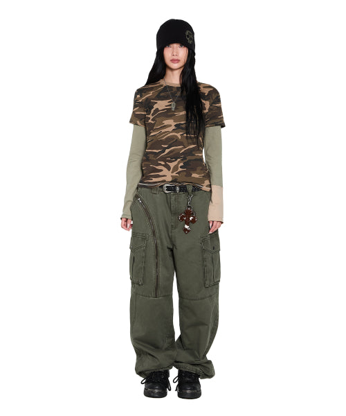 Camouflage layered Long Sleeve (Brown)