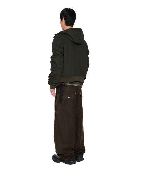 Button Placket Cotton Ma-1 Jacket (Khaki)