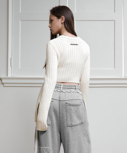 Backless Knit Pullover [ Ivory ]