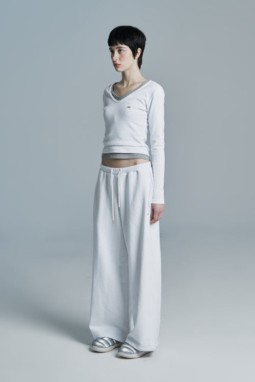 DAY V-NECK LONG SLEEVE WHITE