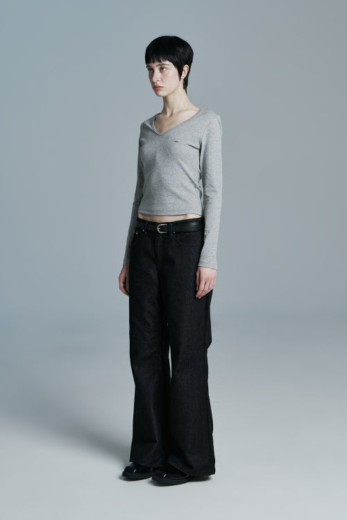 DAY V-NECK LONG SLEEVE MELANGE