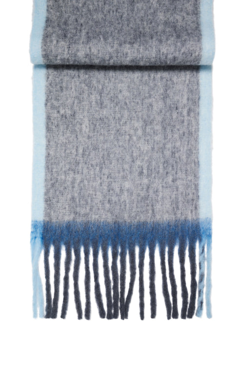 COLOR MIX BOUCLE MUFFLER IN CHARCOAL