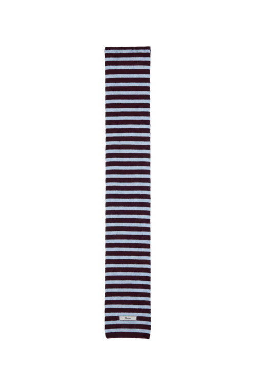 STRIPE LONG MUFFLER IN BURGUNDY