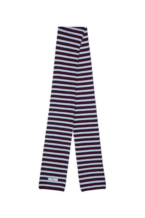 STRIPE LONG MUFFLER IN BURGUNDY