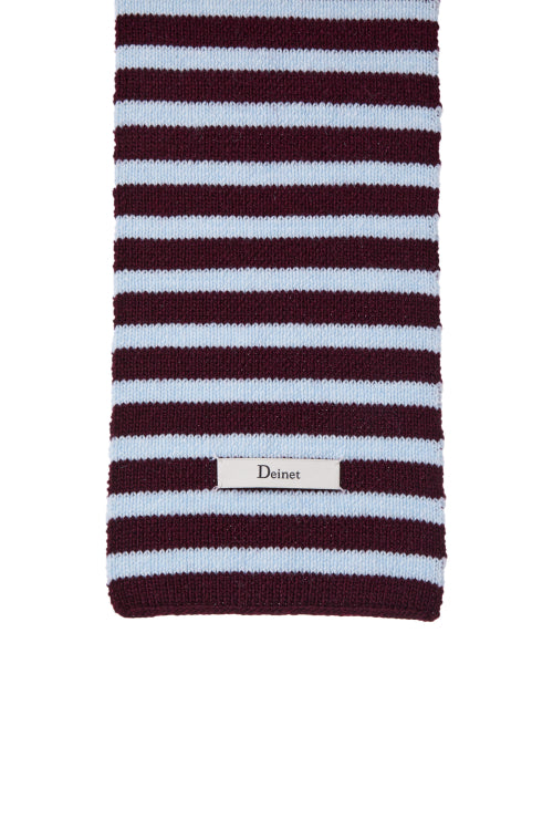 STRIPE LONG MUFFLER IN BURGUNDY