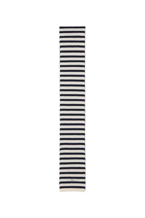 STRIPE LONG MUFFLER IN NAVY