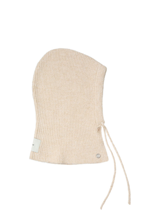 HAIRY WOOL BALACLAVA IN BEIGE