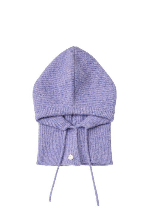 HAIRY WOOL BALACLAVA IN PURPLE