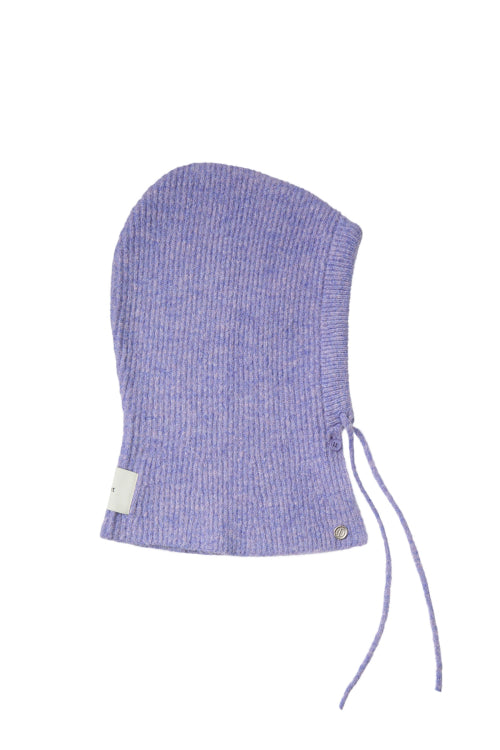 HAIRY WOOL BALACLAVA IN PURPLE