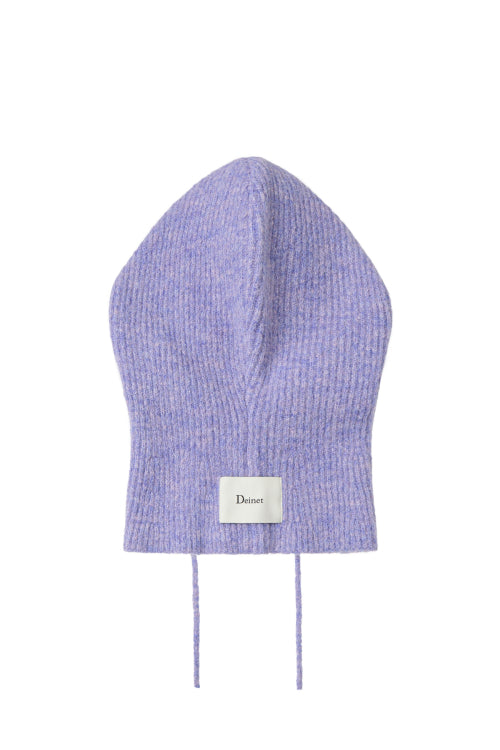 HAIRY WOOL BALACLAVA IN PURPLE