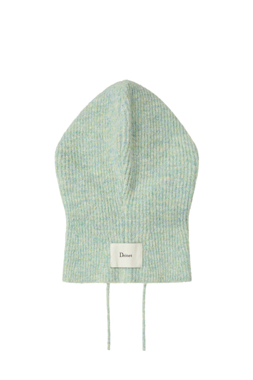 HAIRY WOOL BALACLAVA IN GREEN
