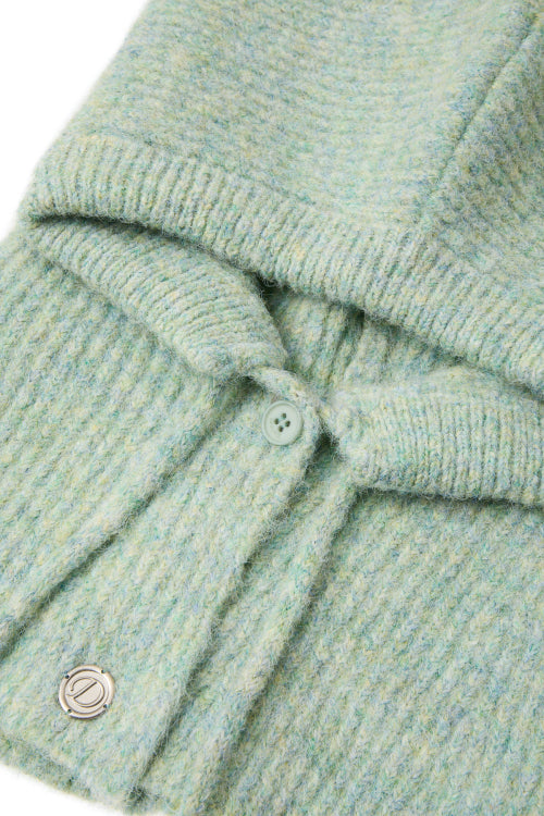HAIRY WOOL BALACLAVA IN GREEN
