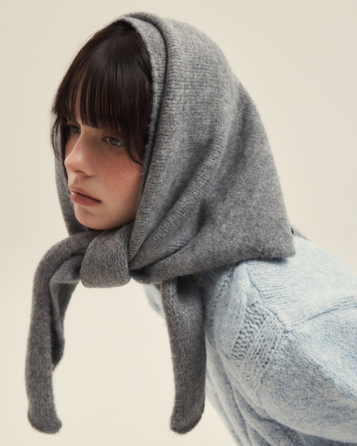 Knit shawl scarf FLOTFF4A07